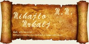 Mihajlo Mrkalj vizit kartica